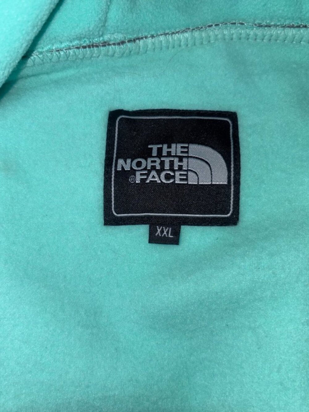 LIKE NEW The North Face Full-Zip Hooded Denali Fleece Polartek Teal Aqua XXL - Picture 6 of 11